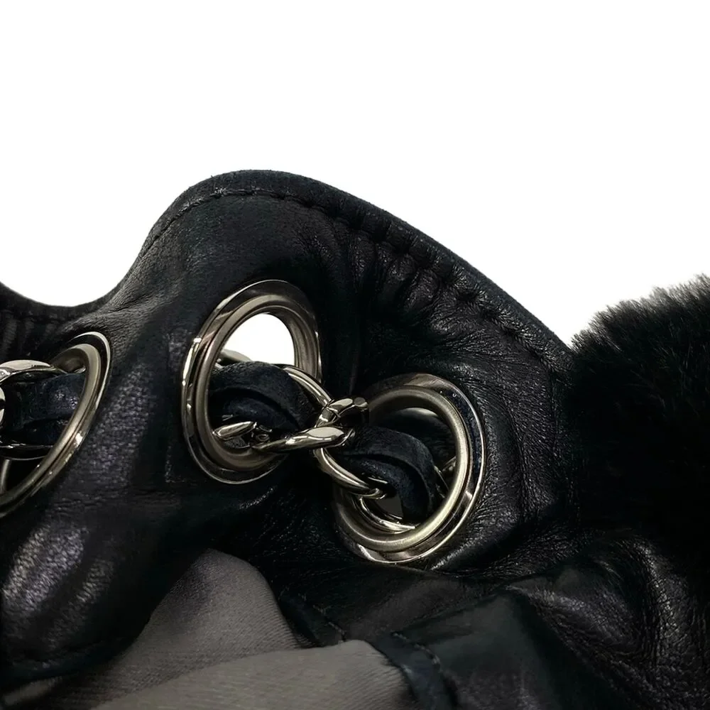 Chanel Matelasse Shoulder Bag Lambskin Fur
